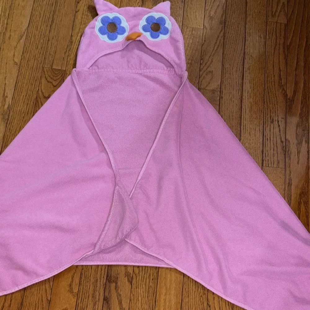 Animal-Themed Hooded Bath Towels - Pink, Green, Brown